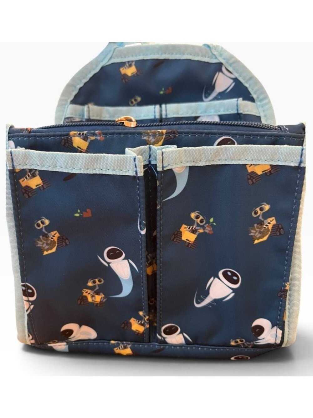 Disney  Pixar Mini Backpack Organizer WALL-E Eve Plant Allover Print NWT
